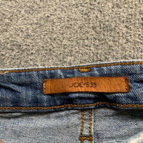 Joes Jeans Womens 27 Denim The Billie Crop Boyfriend Heavily Distressed Raw Hem - Picture 6 of 12